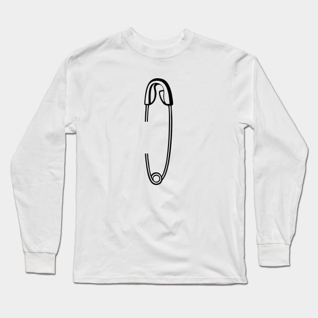 safety pin Long Sleeve T-Shirt by upcs